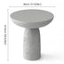 Tall Round Gray Pedestal Side Table, Modern Hourglass End Table with Stone Texture