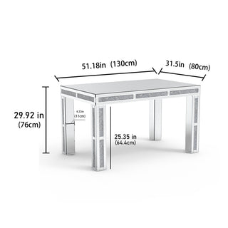Rectangular Dining Table with Crushed Diamond