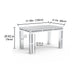 Rectangular Dining Table with Crushed Diamond