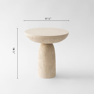 Round Side Table End Table 17.72 in. W X 17.72 in. L X 18.7 in. H
