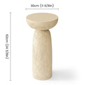 Travertine Stone Finish End Table Accent Side Table