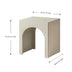 White Modern Fluted Arch-Base End Table