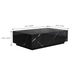 Black Faux Marble Solid Block Rectangular Coffee Table