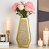 Glod  Crushed Diamond Vase Large Mirrored Flower Vases Home Decor