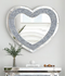 SHYFOY Espejo Corazón para Decoración de Pared, Espejos de Pared Grandes con Forma de Corazón y Diamantes Triturados
