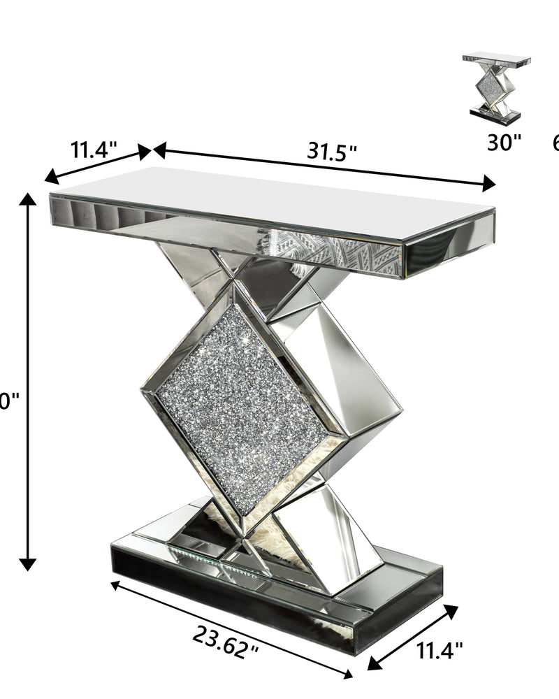 SHYFOY Contemporary Mirrored Console Table