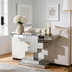 Modern Mirrored Tiered Console Table Entryway Table