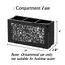 Black Makeup Brush Holder Organizer, 3 Slots Glass Cosmetic Brushes Storage Holder