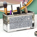 Crushed Diamond Three Compartments Deluxe Cosmetic Makeup Beauty Organizer