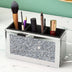 Crushed Diamond Three Compartments Deluxe Cosmetic Makeup Beauty Organizer