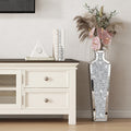 Crushed Diamond Floor Vase, Large Silver Mirror Tall Vases for Floor