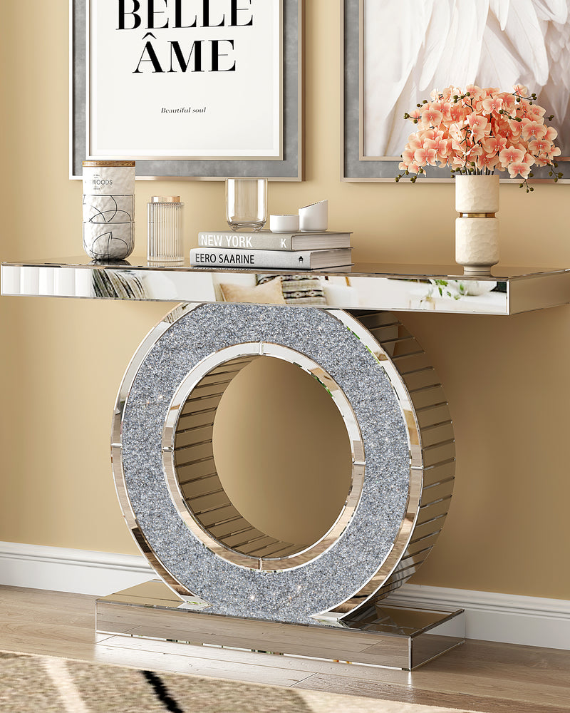 Glam Entry Console Table Mirror Accent Table