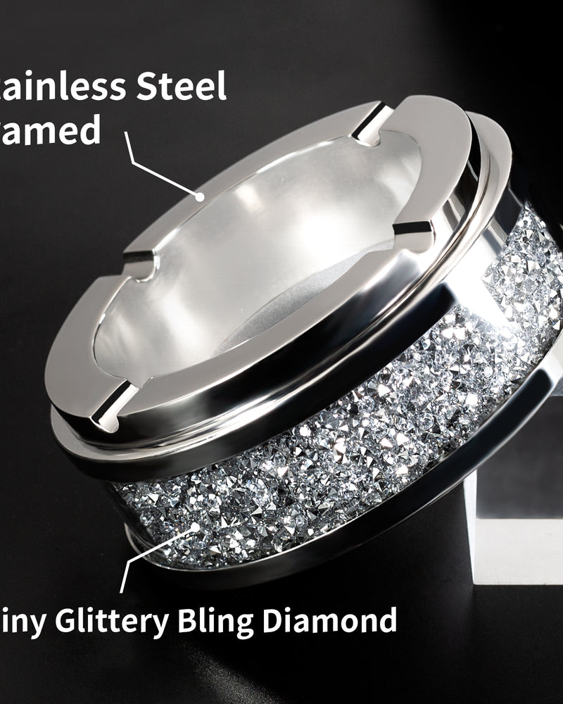 Ashtray for Cigarettes, Cool Glass Ashtray, Cute Home Ashtrays for Weed Crushed Diamond Home Decor