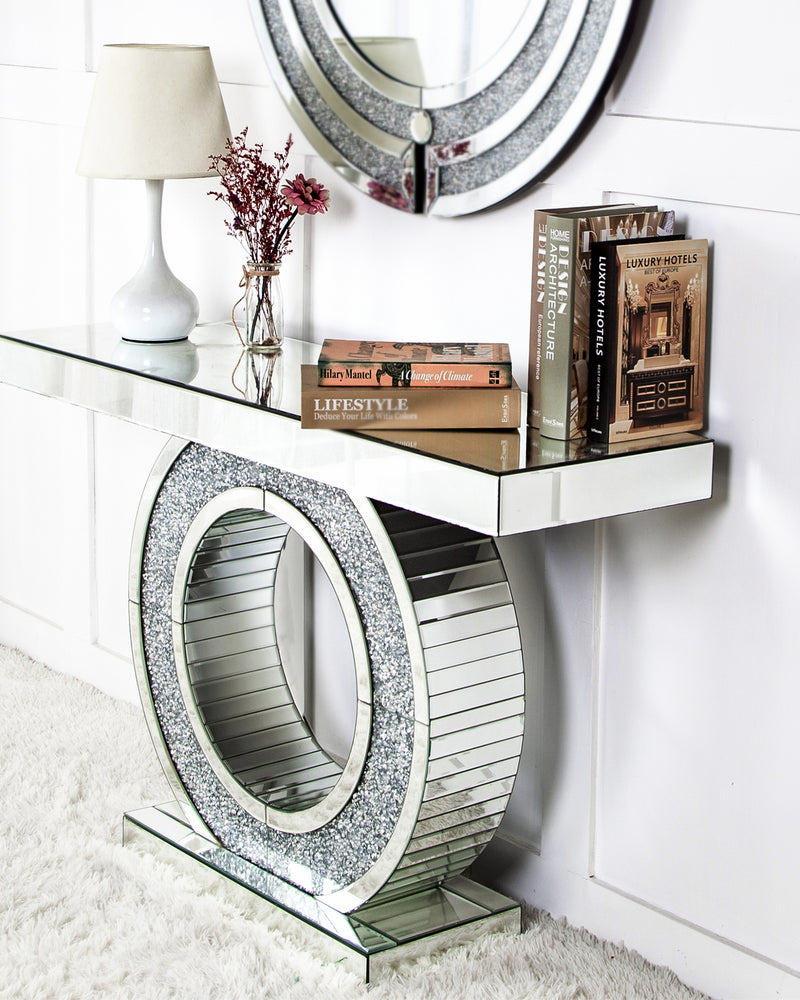 Glam Entry Console Table Mirror Accent Table